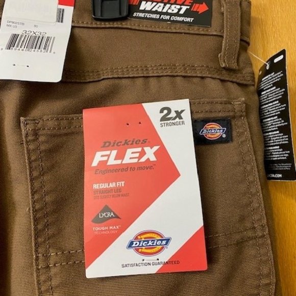 NWT Men's Dickie's Regular Fit Flex Duck Carpenter Pants - Picture 3 of 3